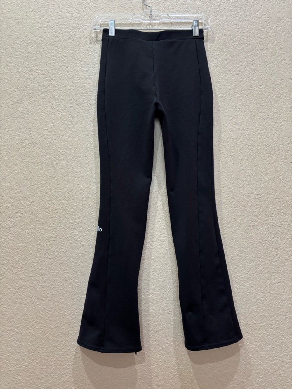 Alo Yoga High-Waist Zip It Flare Legging - Black Size Small Gym Athleisure - Picture 11 of 14